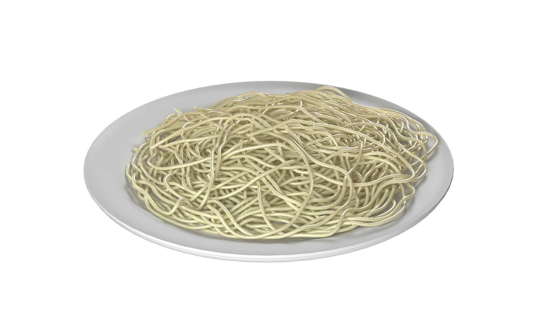 Shrimp noodles Low-poly 3D model_6