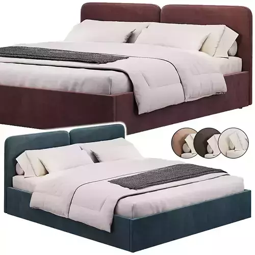 Vilena 180 Velvet Bed By divan ru