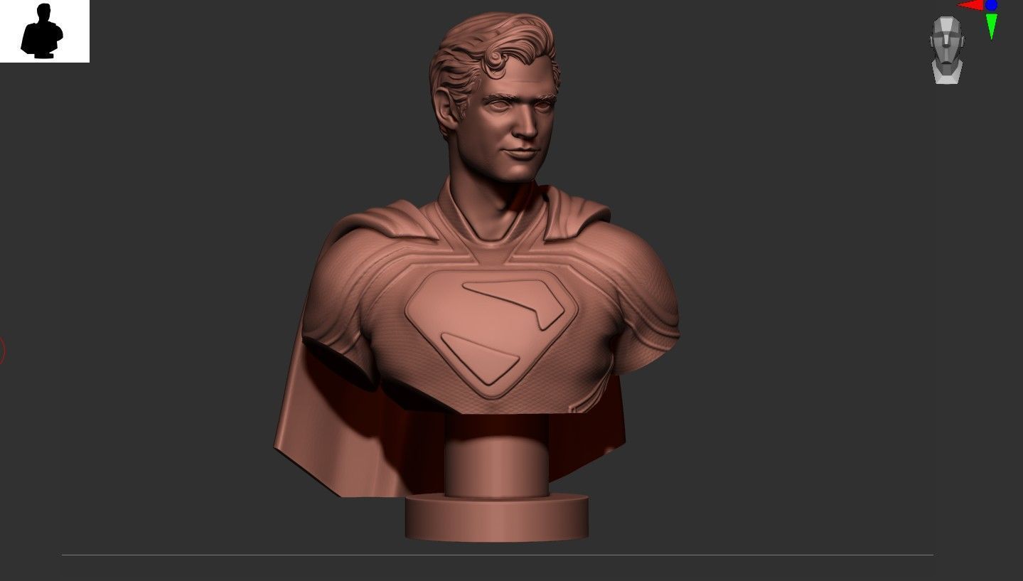 Superman 2025 fan art Half Body 3D print model_3