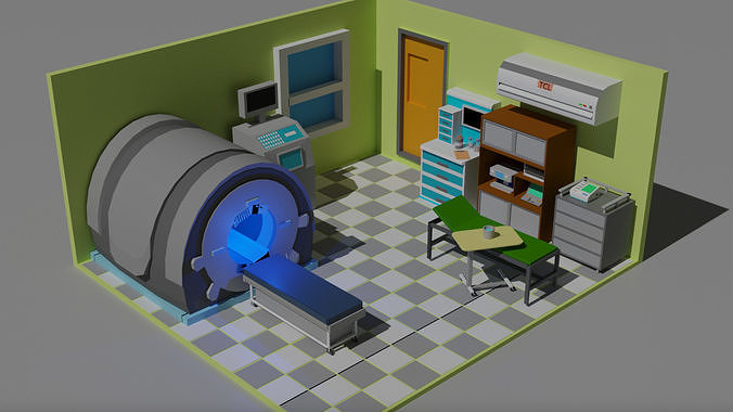 Medical CT Room 3D Model  Low-poly 3D model