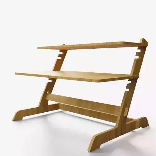 Bamboo Adjustable Sit Monitor Stand