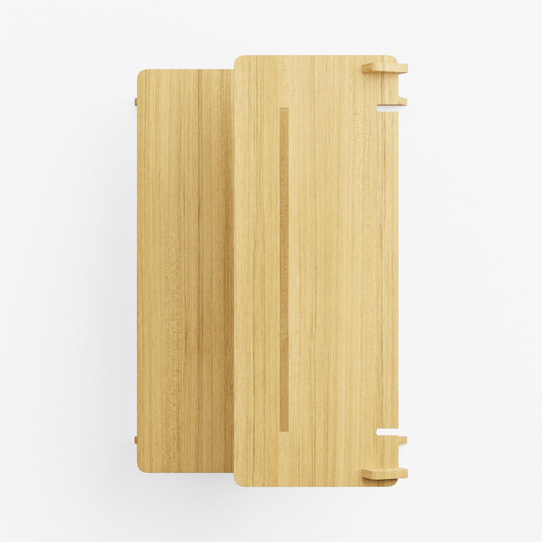 Bamboo Adjustable Sit Monitor Stand 3D model_10