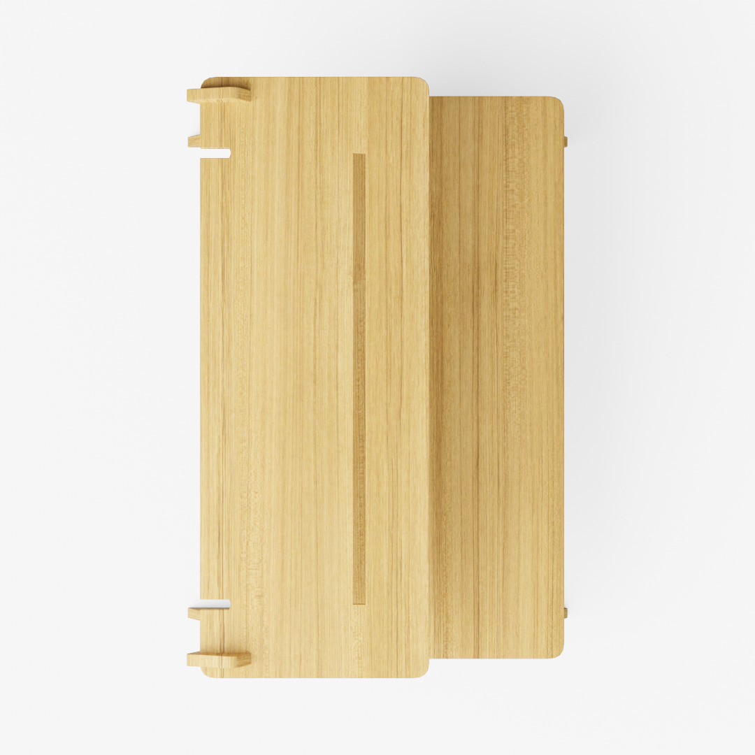 Bamboo Adjustable Sit Monitor Stand 3D model_11