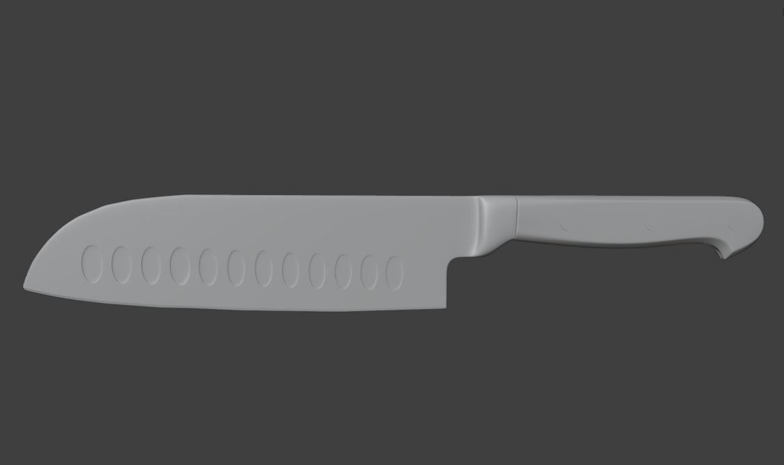 14 cm Santoku Knife 3D model_6