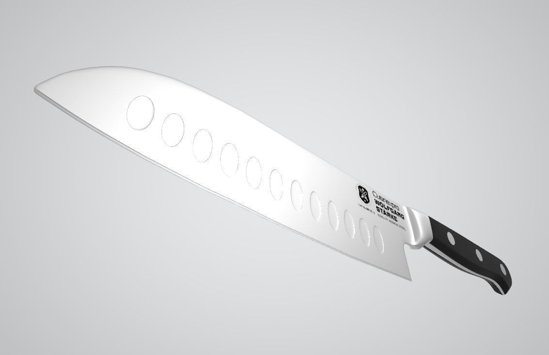 14 cm Santoku Knife 3D model_4