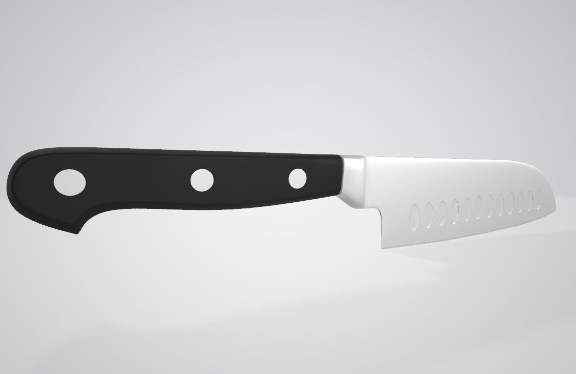 14 cm Santoku Knife 3D model_3