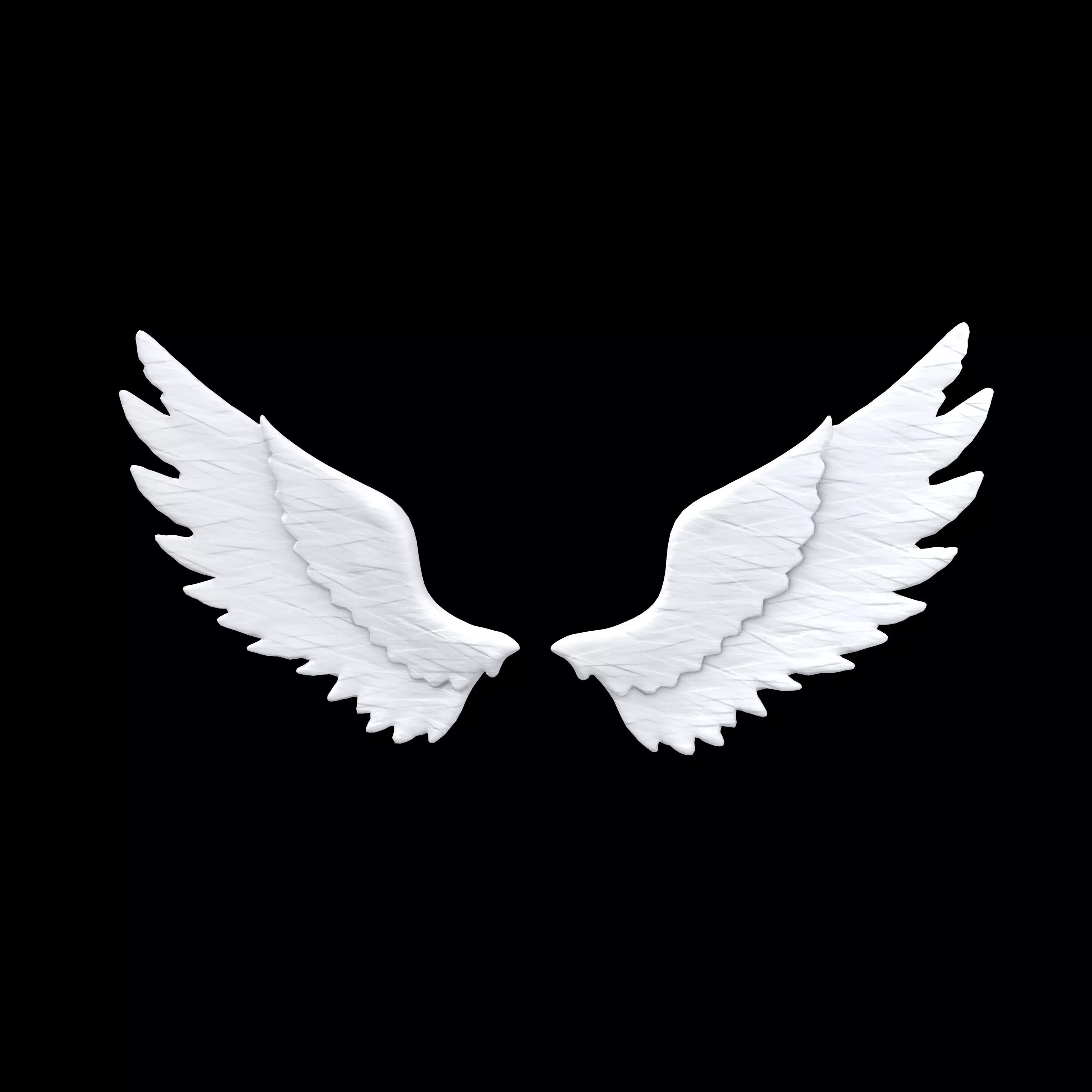 Angel Wings v1 001 Low-poly 3D model_0