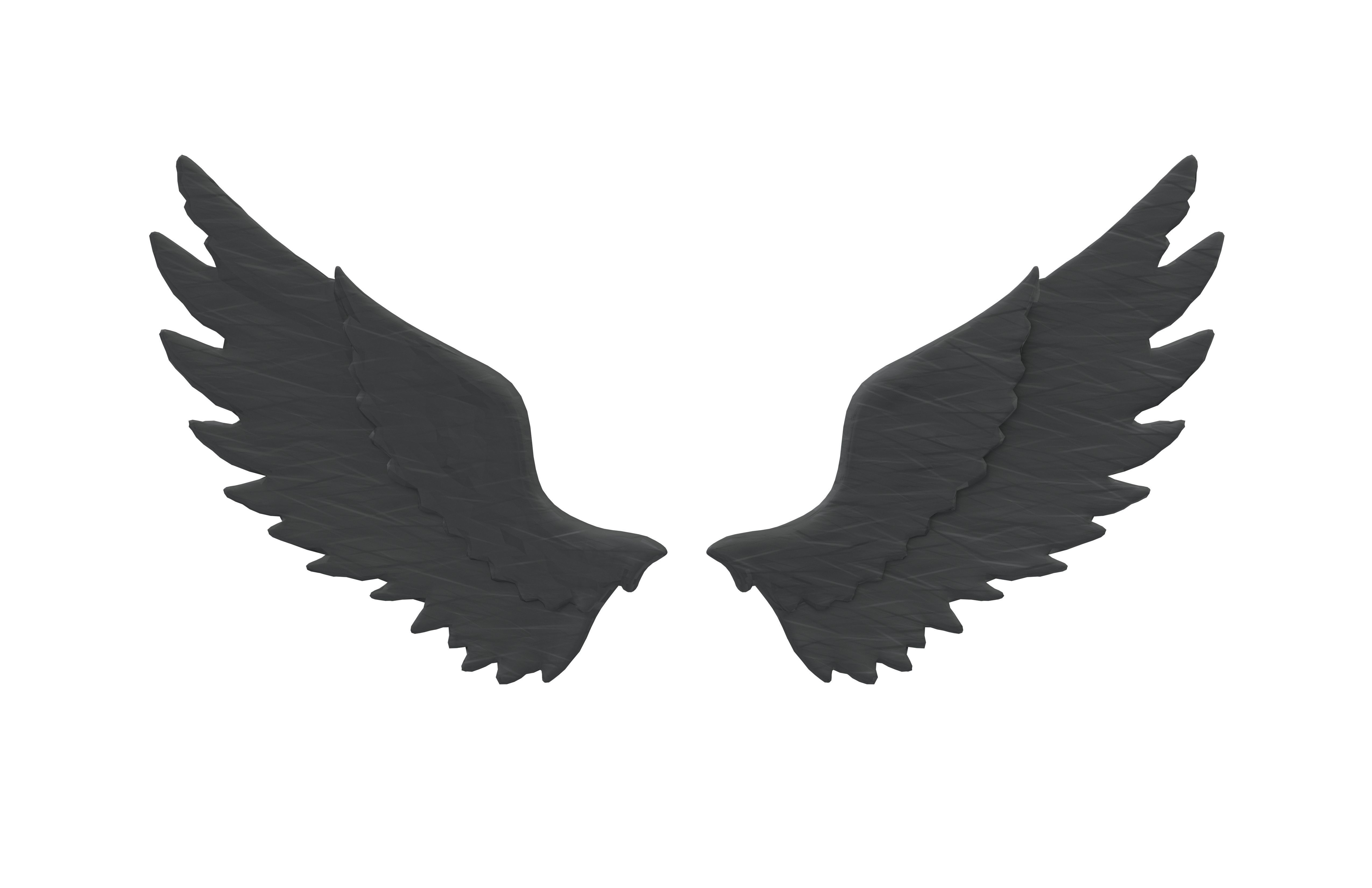 Angel Wings v1 002 Low-poly 3D model_2