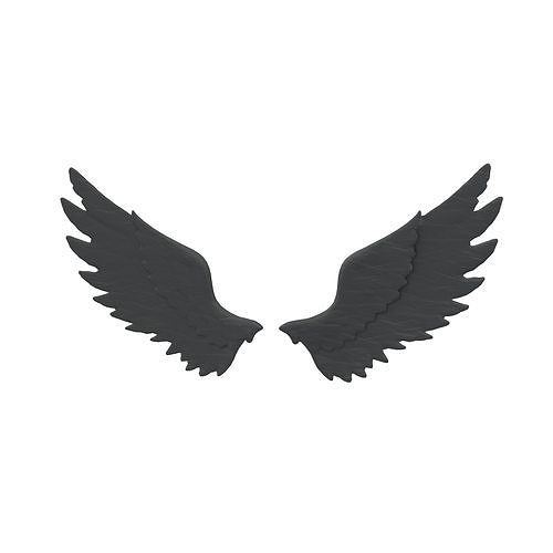 Angel Wings v1 002 Low-poly 3D model