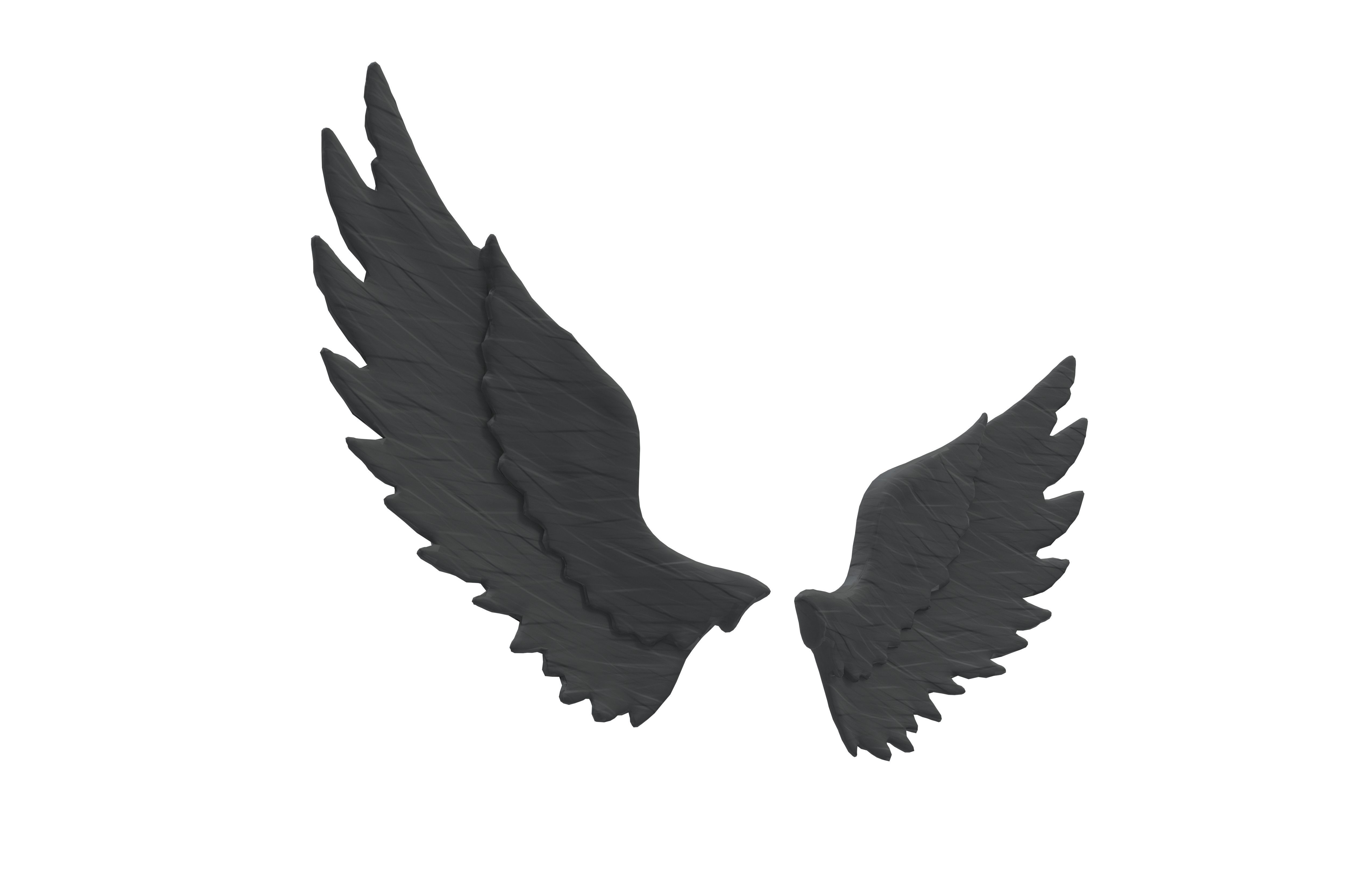 Angel Wings v1 002 Low-poly 3D model_1