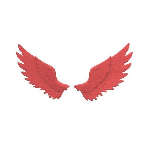 Angel Wings v1 003 Low-poly 3D model