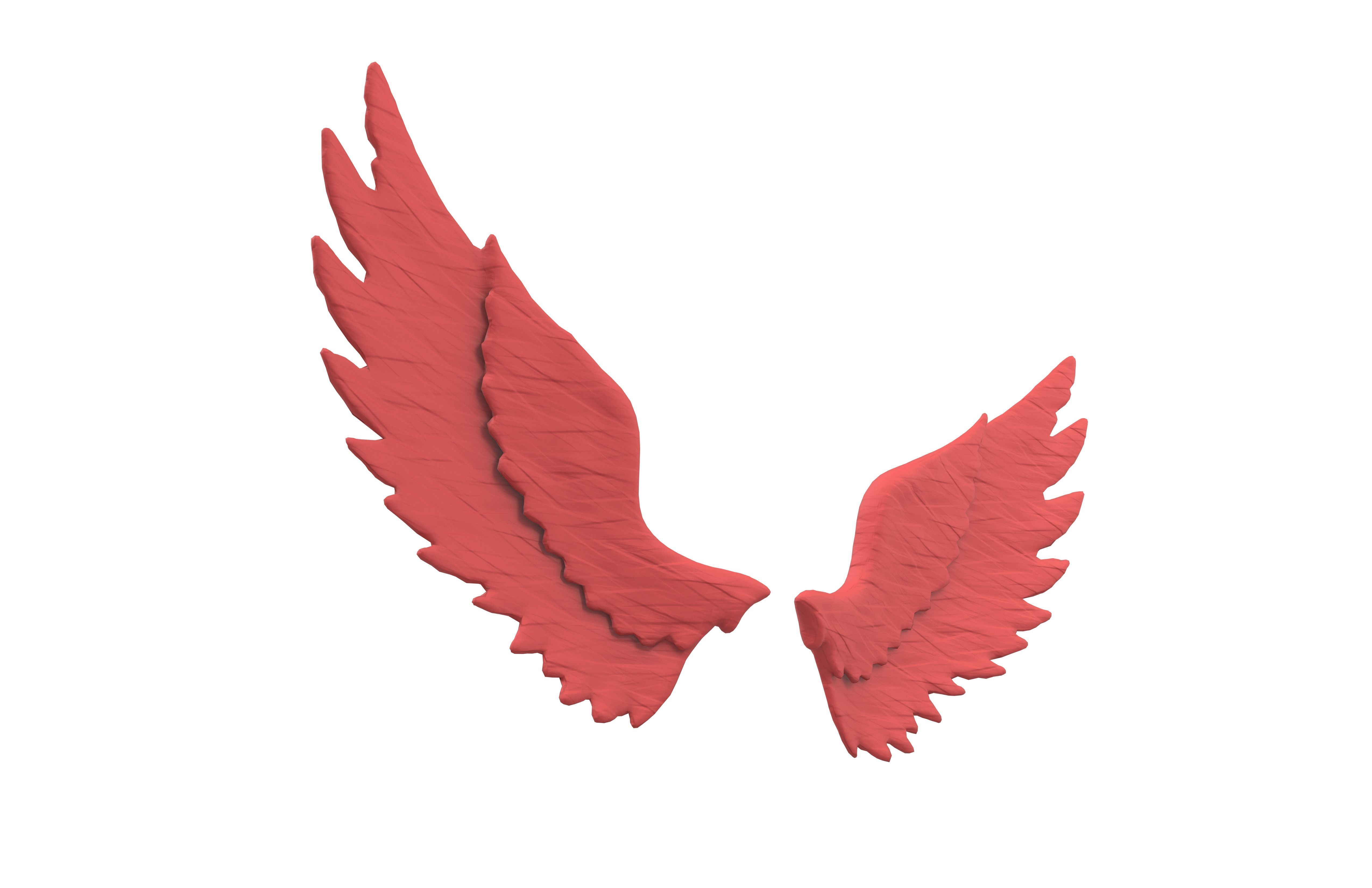 Angel Wings v1 003 Low-poly 3D model_3
