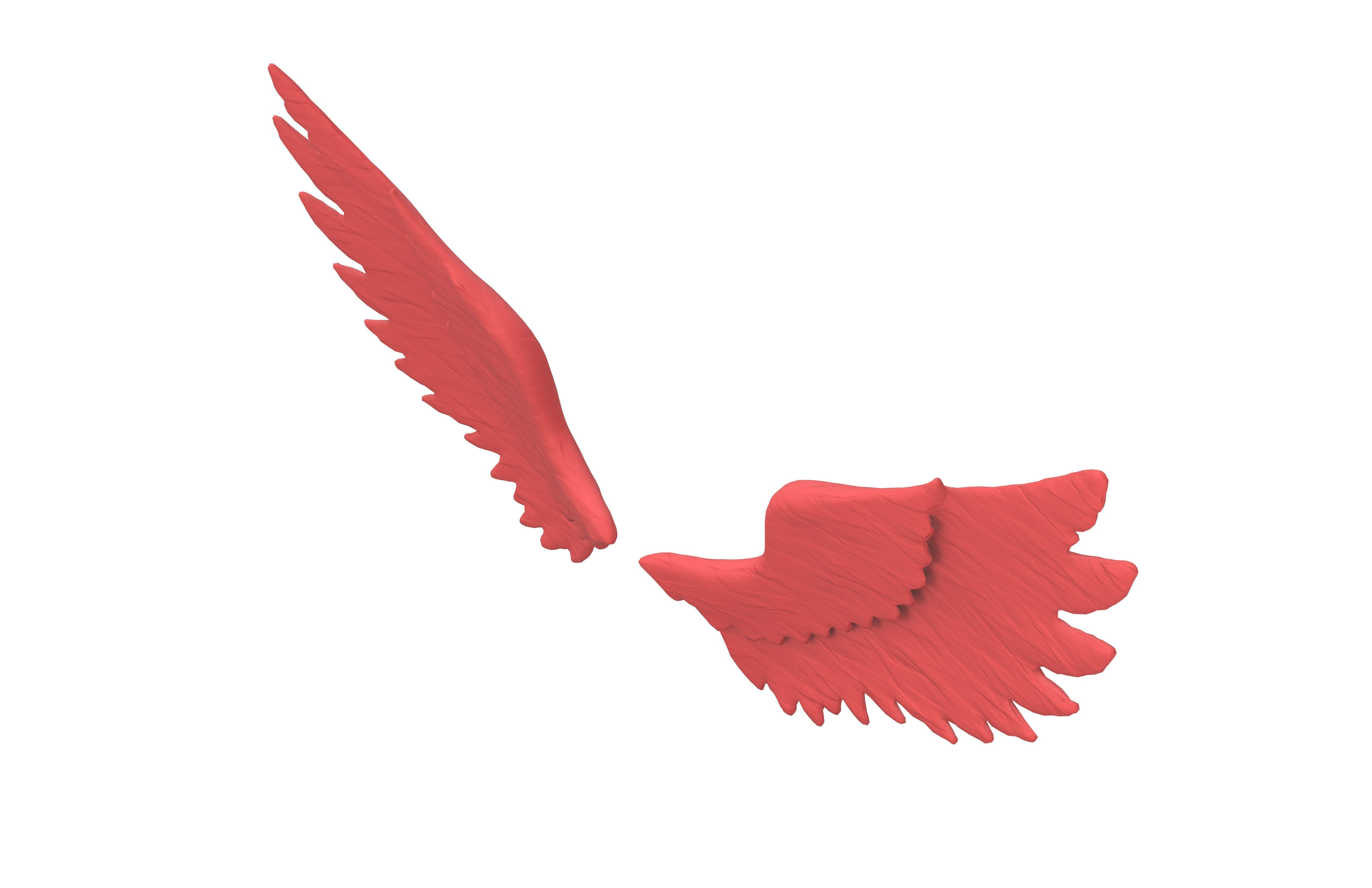 Angel Wings v1 003 Low-poly 3D model_2