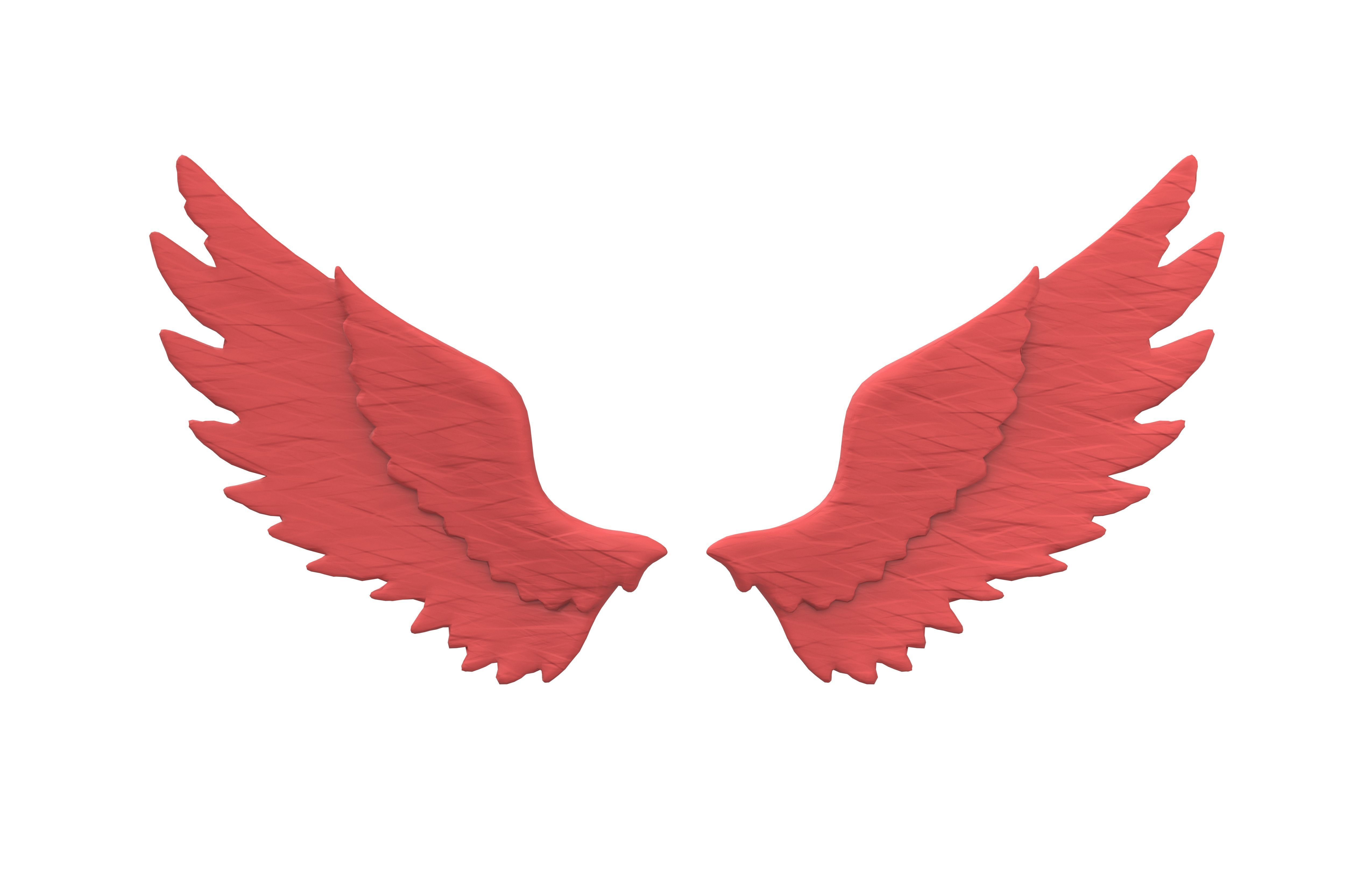 Angel Wings v1 003 Low-poly 3D model_1