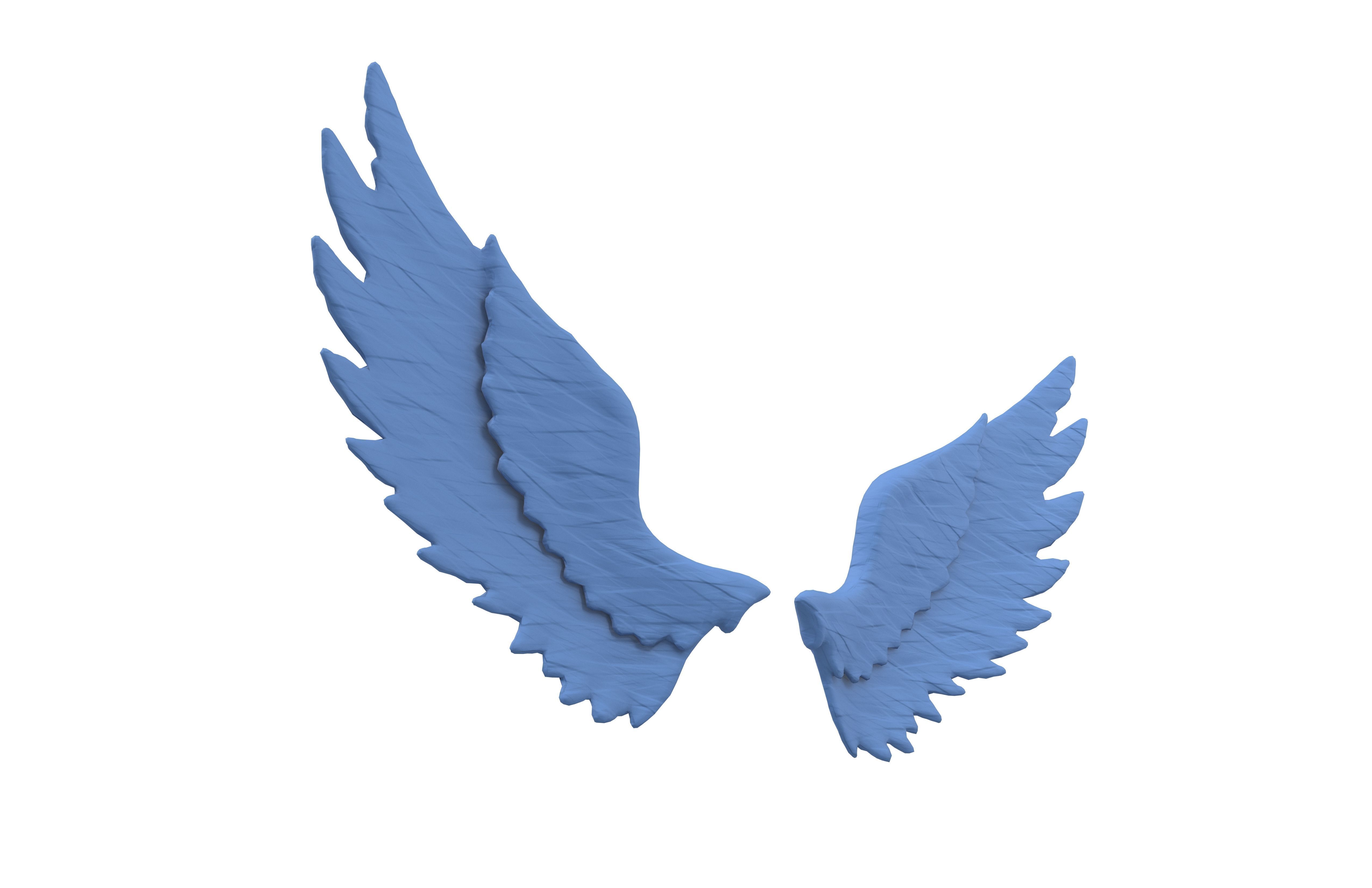 Angel Wings v1 004 Low-poly 3D model_1