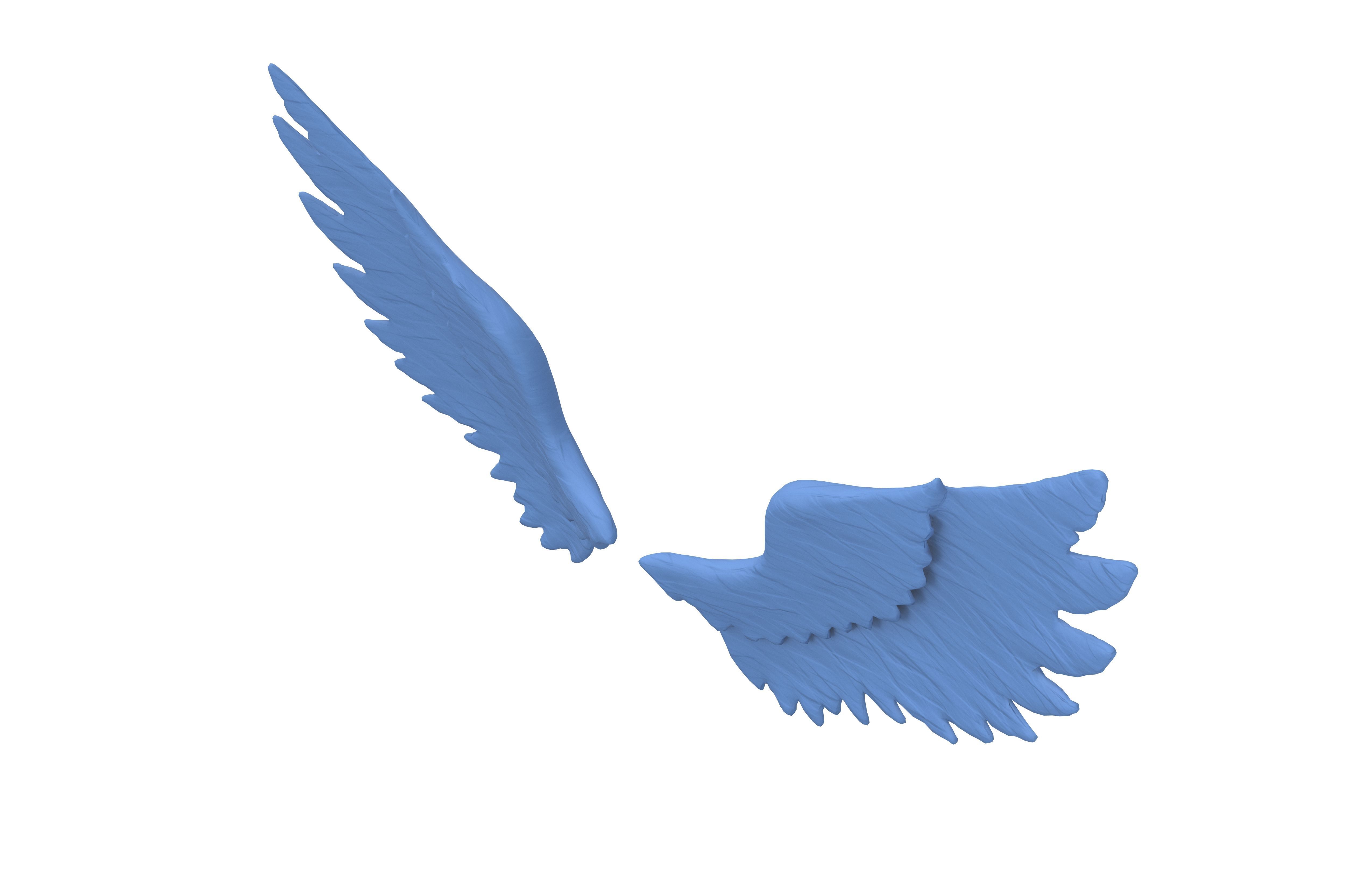 Angel Wings v1 004 Low-poly 3D model_3
