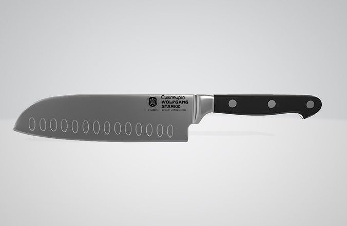 18 cm Santoku Knife 3D Model 3D model