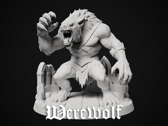 Miniature of Werewolf - 3d print model 3D print model