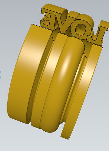 Funky love ring  3D print model