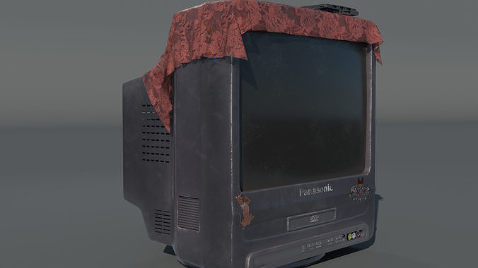 OLD RETRO TV Low-poly 3D model