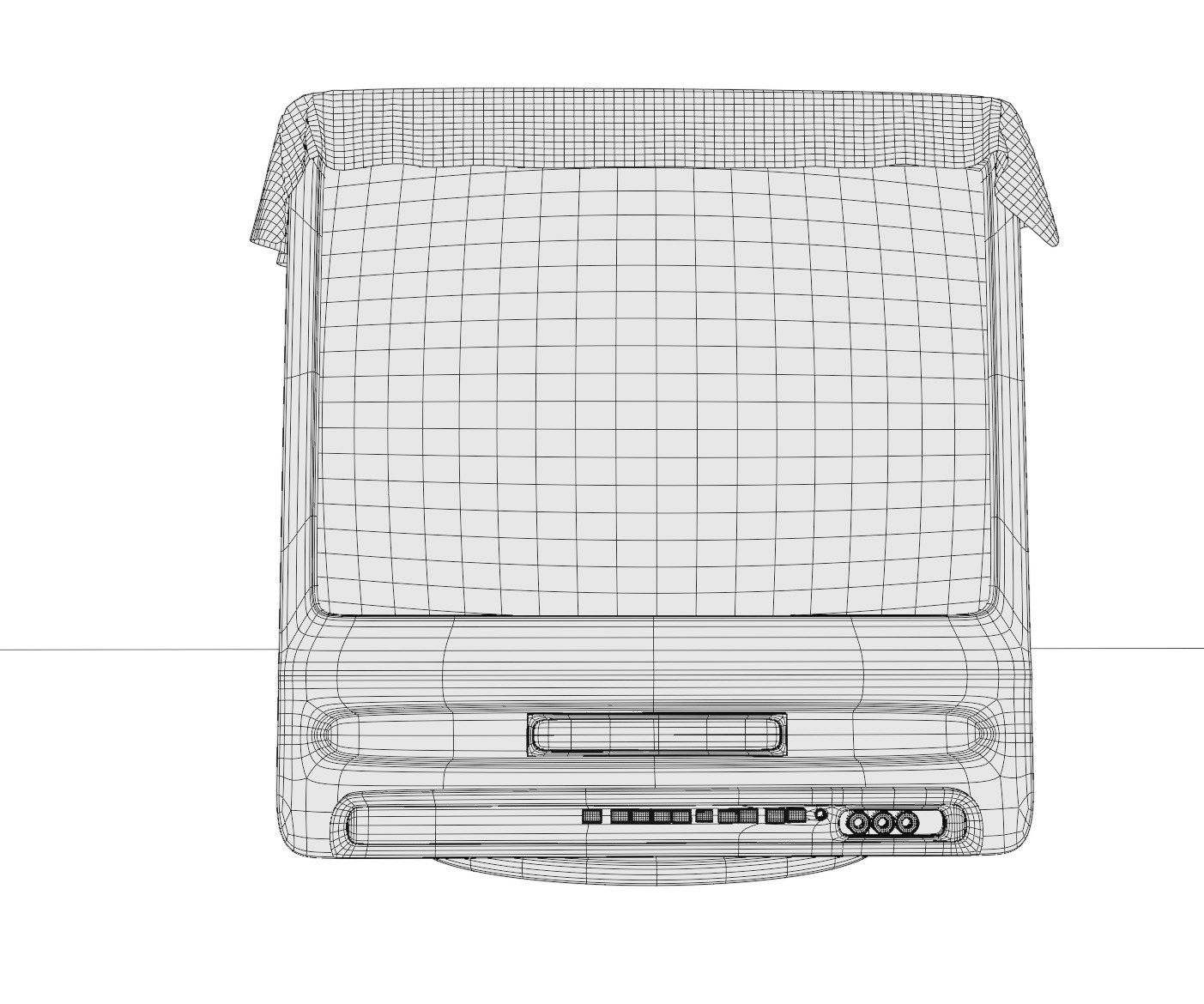 OLD RETRO TV Low-poly 3D model_5