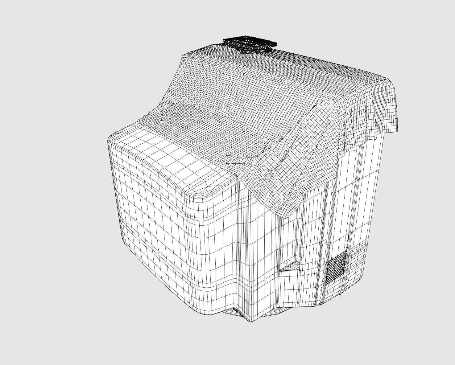 OLD RETRO TV Low-poly 3D model_6