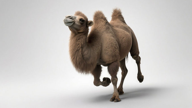 Rigged Bactrian Camel with 4k textures and animations 3D model