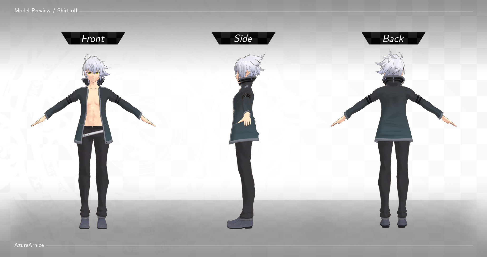 Highschool DxD - Vali Lucifer MMD Model DELUXE Low-poly 3D model_6