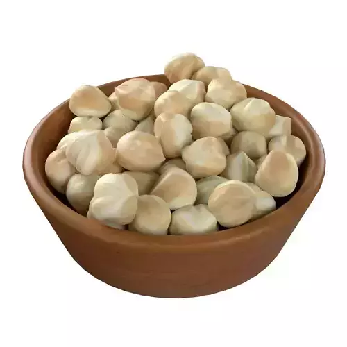 Hazelnut kernel white bowl  