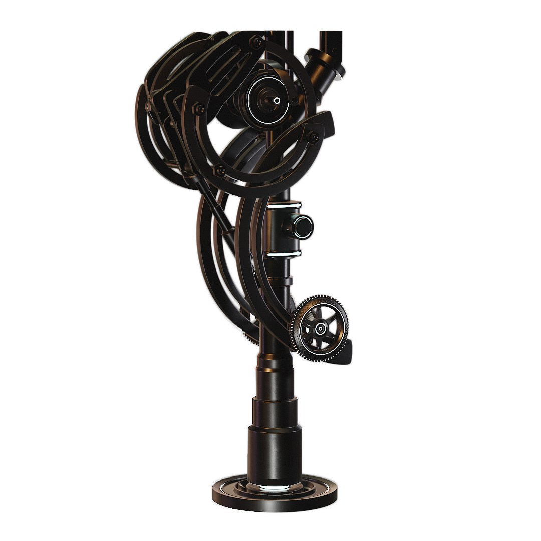 SynthCore Sci-Fi Mechanical Device Low-poly 3D model_3