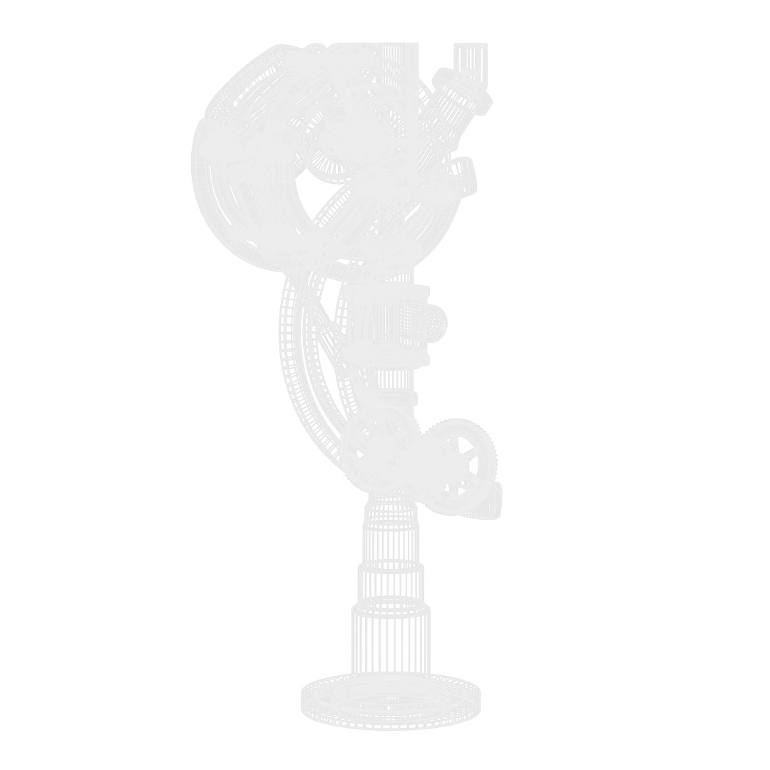 SynthCore Sci-Fi Mechanical Device Low-poly 3D model_4