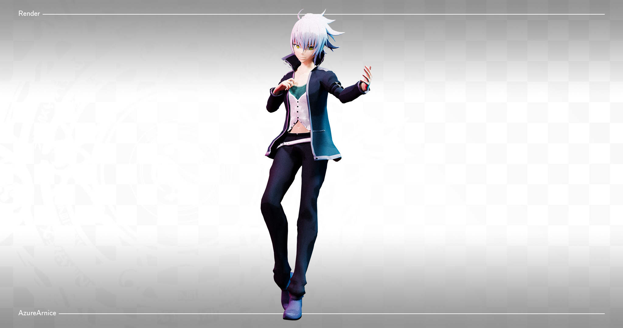 Highschool DxD - Vali Lucifer MMD Model Low-poly 3D model_3