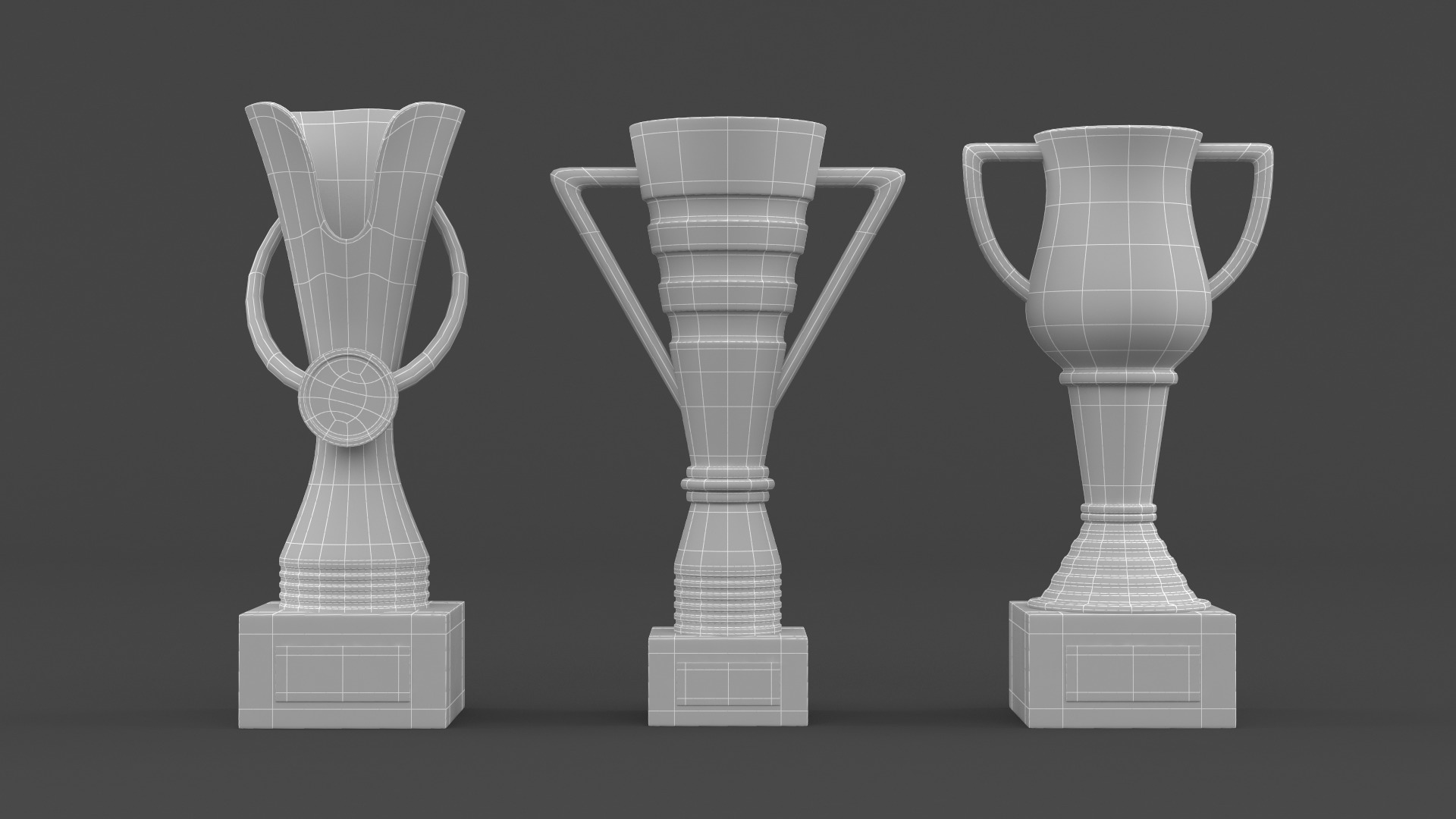 Trophy Cups 3D model_7