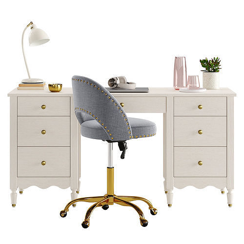 Camille Storage Desk 3D model
