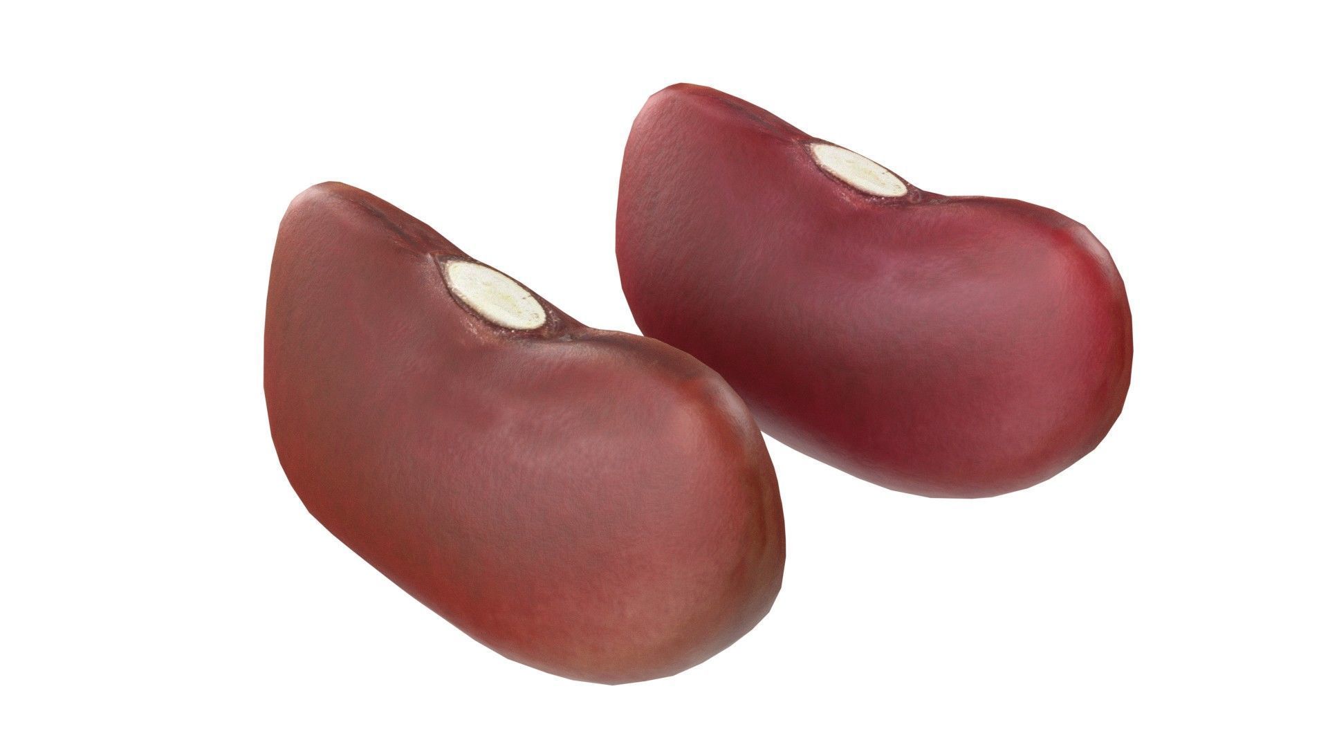 Red kidney beans   Low-poly 3D model_2