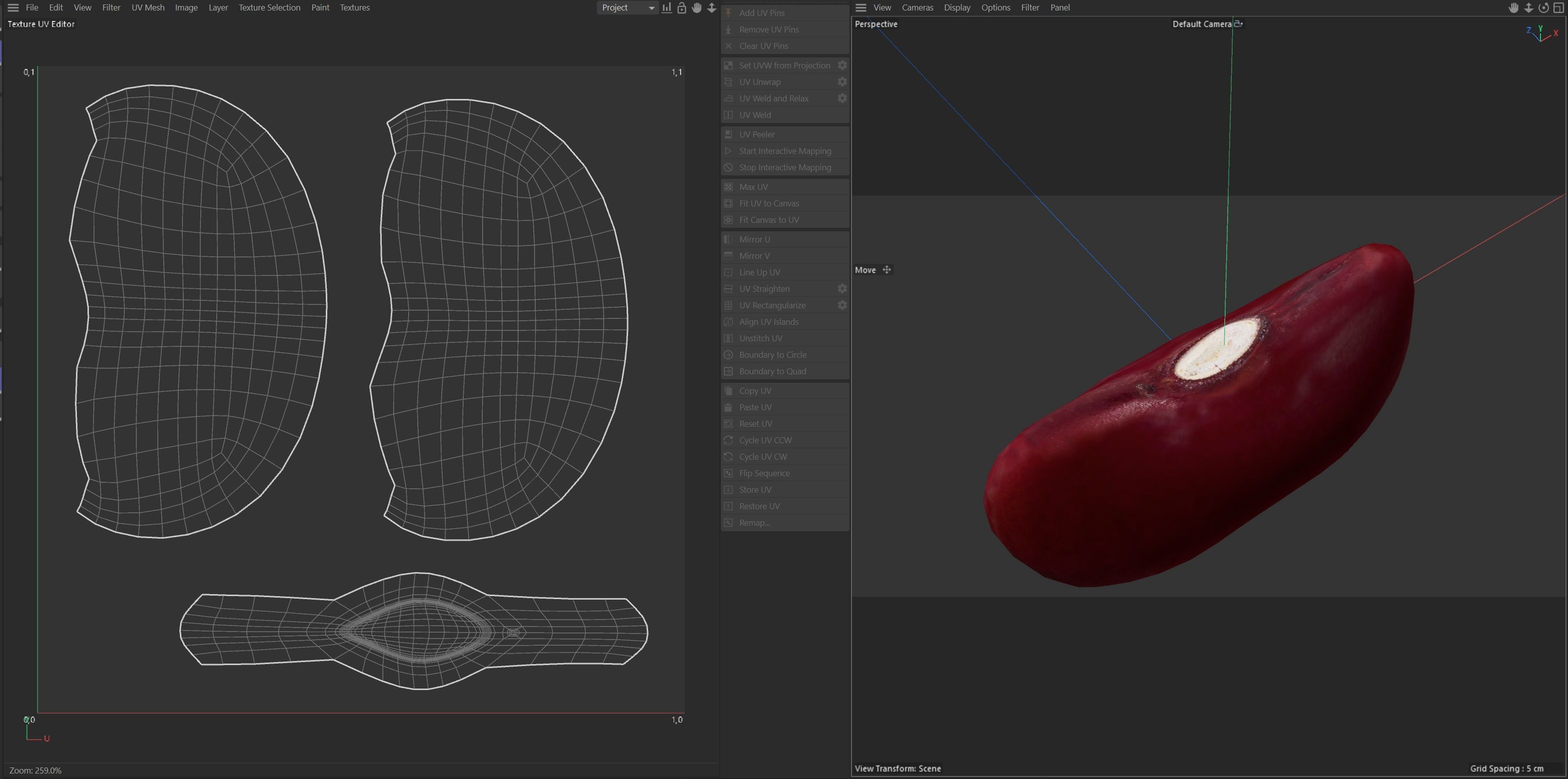 Red kidney beans   Low-poly 3D model_6