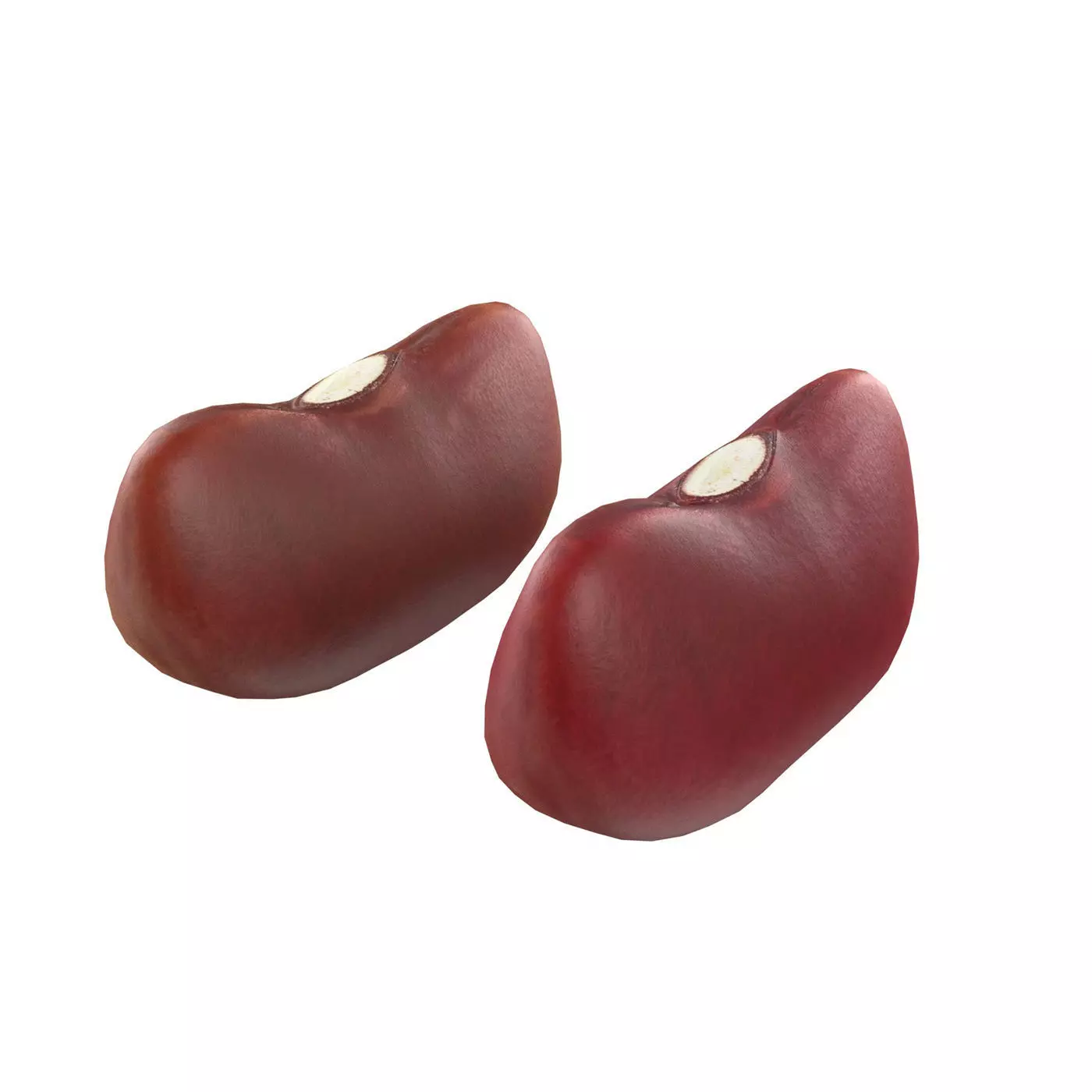 Red kidney beans   Low-poly 3D model_0