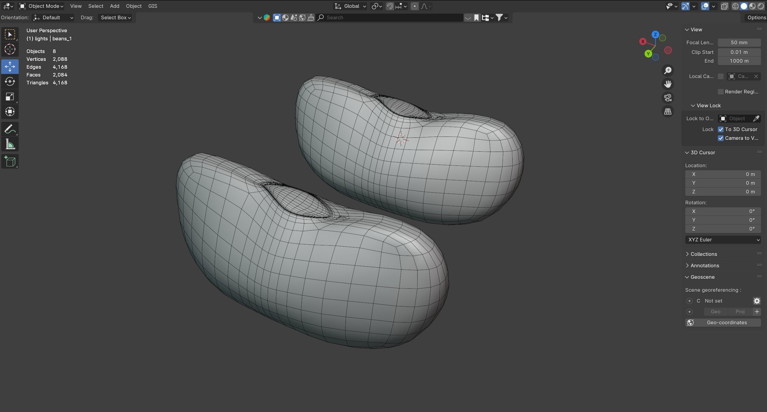 Red kidney beans   Low-poly 3D model_7