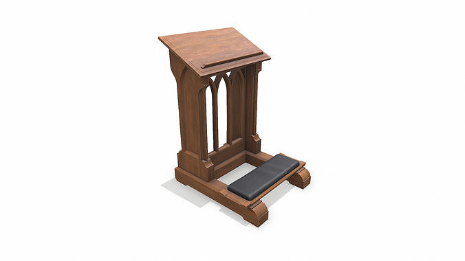 Church Prayer Kneeler Low-poly PBR Low-poly 3D model