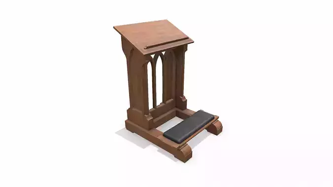 Church Prayer Kneeler Low-poly PBR