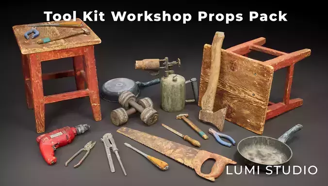 Tool Kit Workshop Props Pack