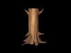 Stylized Tree Trunk 3D Model - AI Low-poly 3D model_1