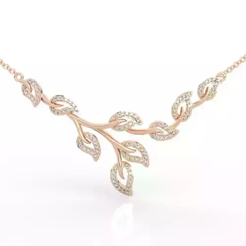 Premium Diamond Leaf Vine Necklace