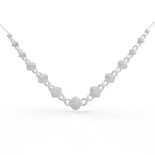Bold Geometric V-Shape Diamond Collar Necklace