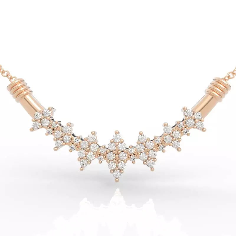 Dazzling Diamond Star Cluster Necklace 3D print model