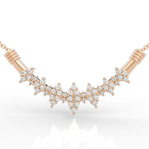 Dazzling Diamond Star Cluster Necklace 3D print model