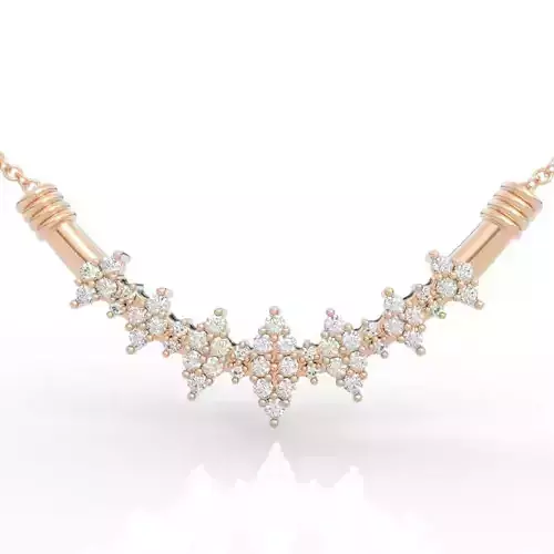 Dazzling Diamond Star Cluster Necklace