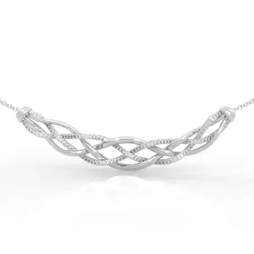 Masterful Interwoven Diamond Pendant