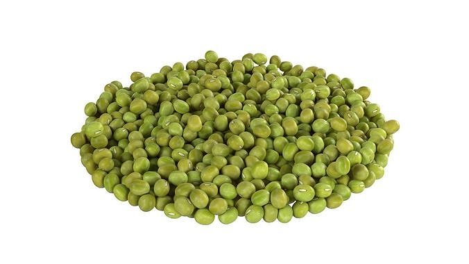 Mung beans bowl Low-poly 3D model 6