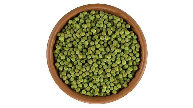 Mung beans bowl Low-poly 3D model 4